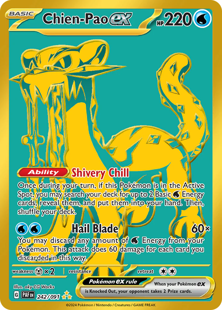 Paldean Fates - 242/091 - Chien-Pao ex (złota)