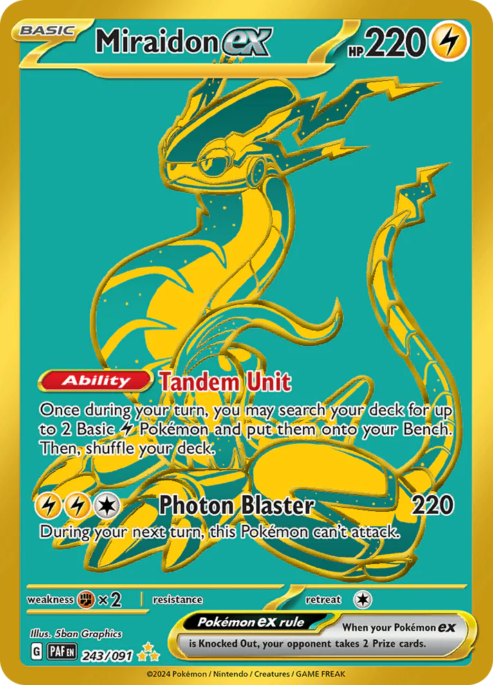 Paldean Fates - 243/091 - Miraidon ex (złota)