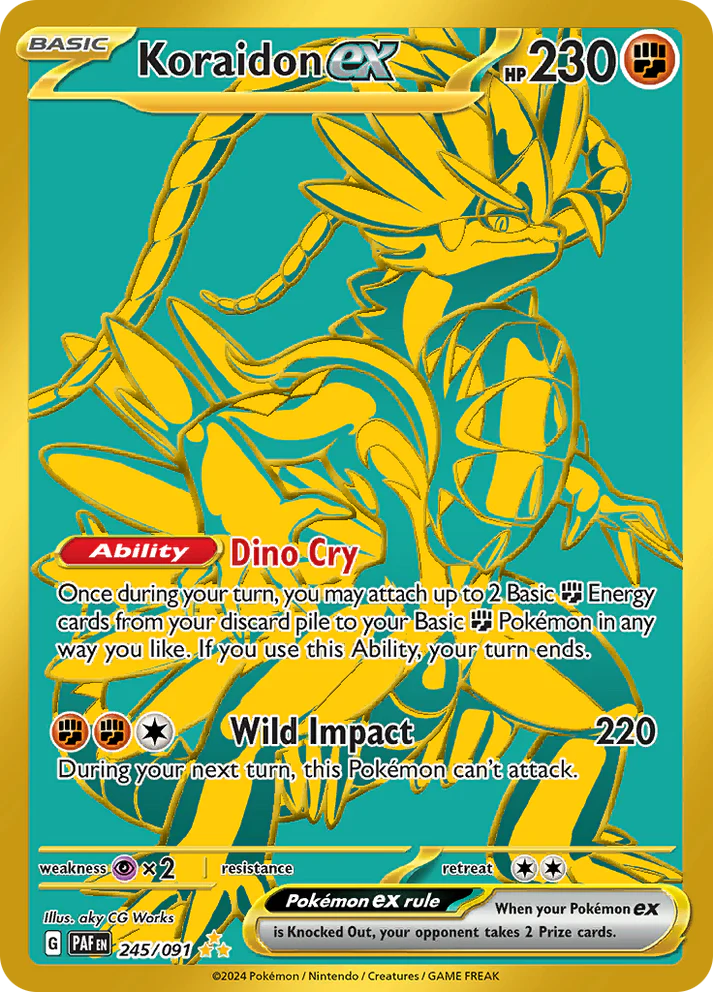 Paldean Fates - 245/091 - Koraidon ex (złota)