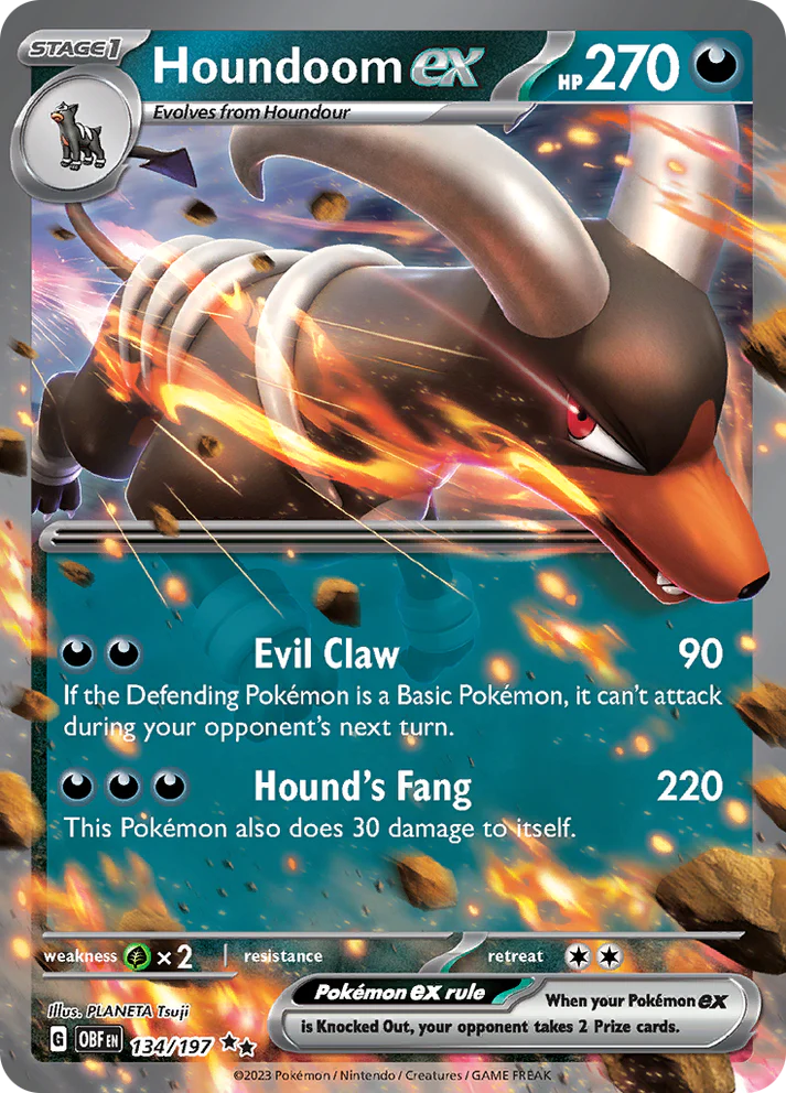 Obsidian Flames - 134/197 - Houndoom ex