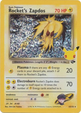 Celebrations Classic - 15/132 - Rocket's Zapdos - Holo