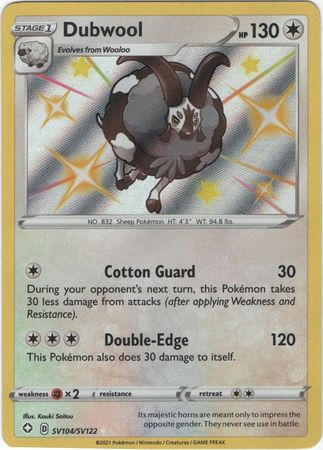 Karta Pokémon - Shining Fates - SV104/SV122 - Dubwool