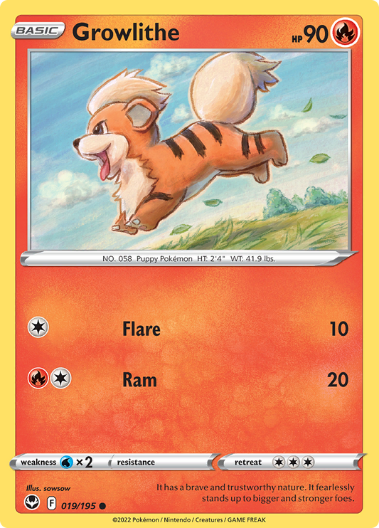 Silver Tempest - 019/195 - Growlithe