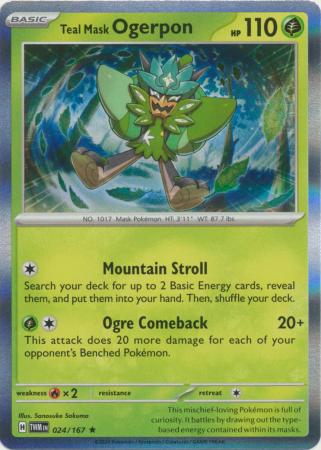 Twilight Masquerade - 024/167 - Teal Mask Ogerpon (Holo)