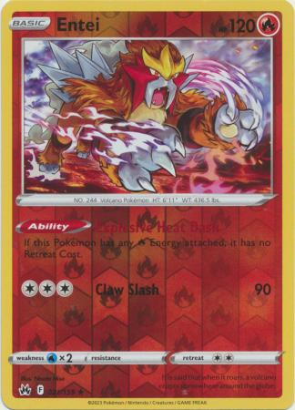 Karta Pokémon - Crown Zenith - 021/159 - Entei (Reverse Holo)
