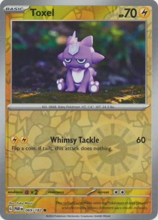 Karta Pokémon - Paradox Rift - 069/182 - Toxel (Reverse Holo)