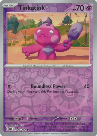 Karta Pokémon - Paradox Rift - 083/182 - Tinkatink (Reverse Holo)