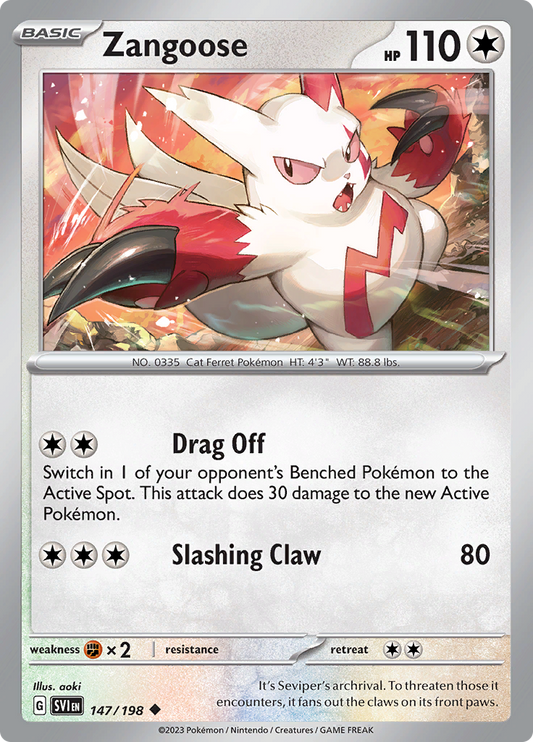 Scarlet & Violet - 147/198 - Zangoose