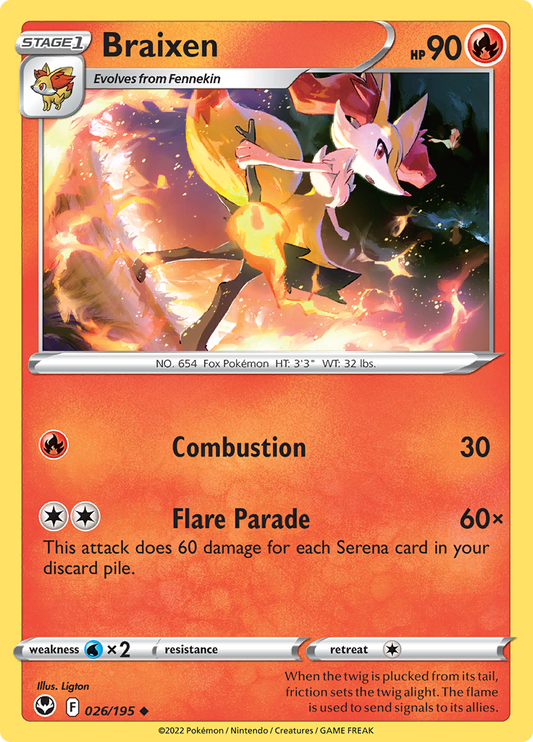 Silver Tempest - 026/195 - Braixen