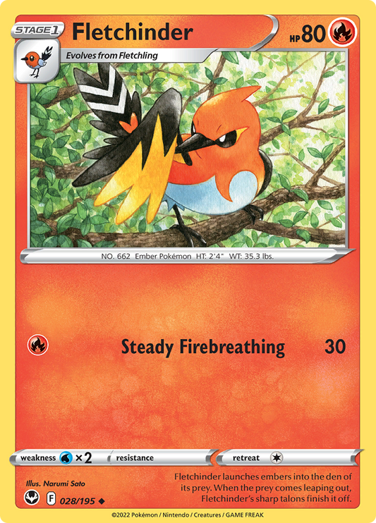 Silver Tempest - 028/195 - Fletchinder