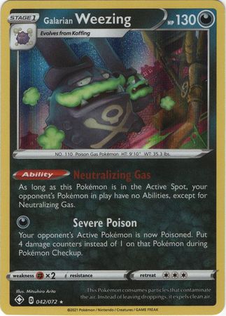 Shining Fates - 042/072 - Galarian Weezing (Holo)