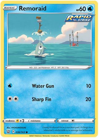 Karta Pokémon - Battle Styles - 036/163 - Remoraid
