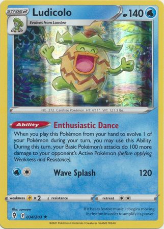 Evolving Skies - 034/203 - Ludicolo (Holo)