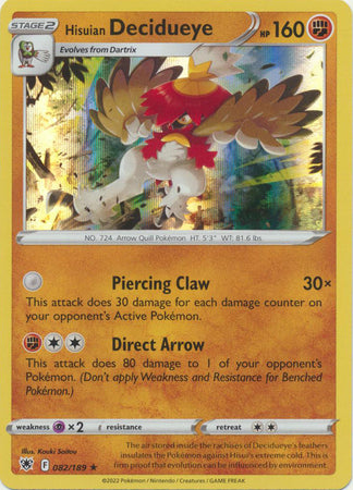 Astral Radiance - 082/189 - Hisuian Decidueye (Holo)