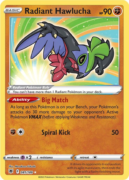 Astral Radiance - 081/189 - Radiant Hawlucha (Radiant Holo)