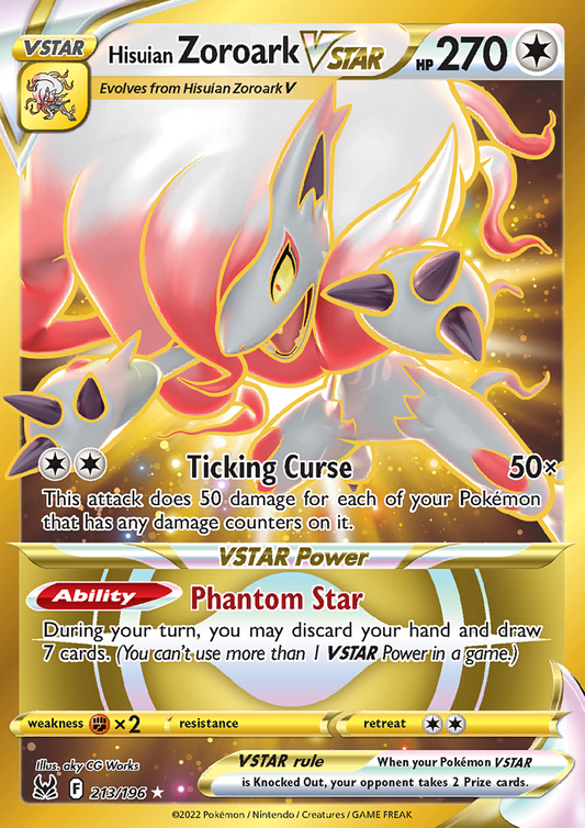 Lost Origin - 213/196 - Hisuian Zoroark VSTAR (złota)