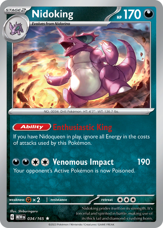 151 - 034/165 - Nidoking (Holo)
