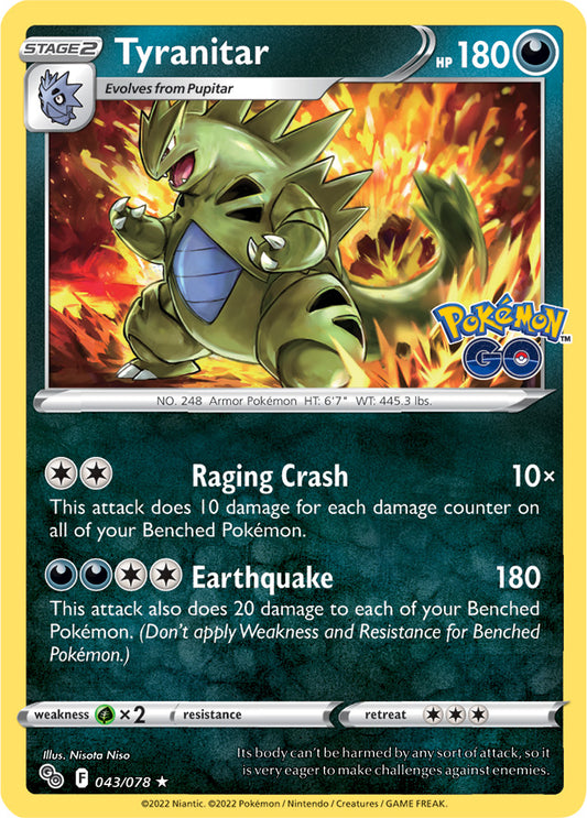 Pokémon GO - 043/078 - Tyranitar (Holo)