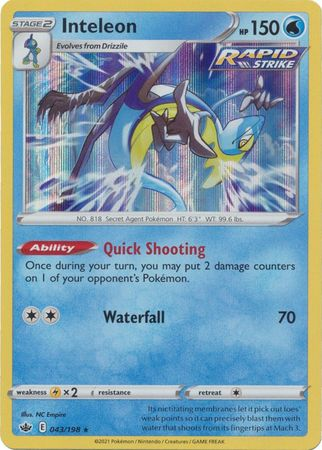 Chilling Reign - 043/198 - Inteleon (Holo)