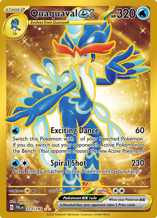 Paldea Evolved - 273/193 - Quaquaval ex (złota)