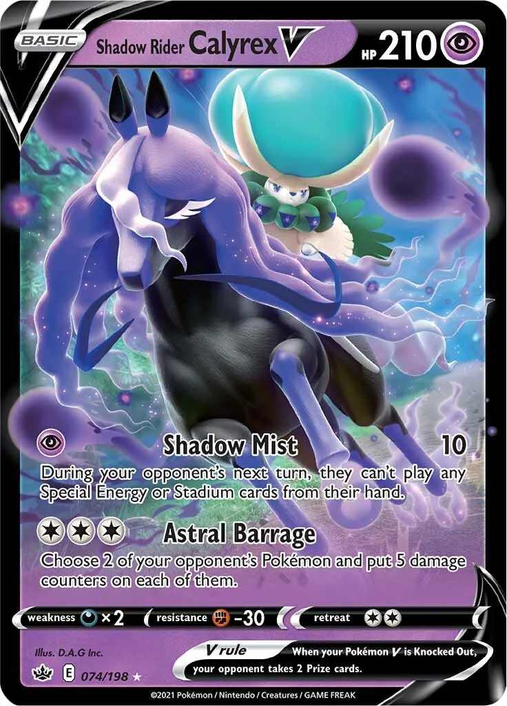 Chilling Reign - 074/198 - Shadow Rider Calyrex V