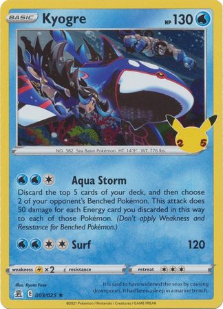Celebrations - 003/025 - Kyogre (Holo)