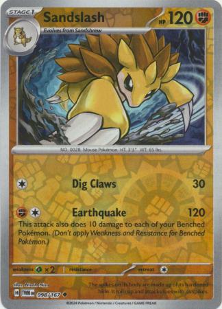 Karta Pokémon - Twilight Masquerade - 098/167 - Sandslash (Reverse Holo)