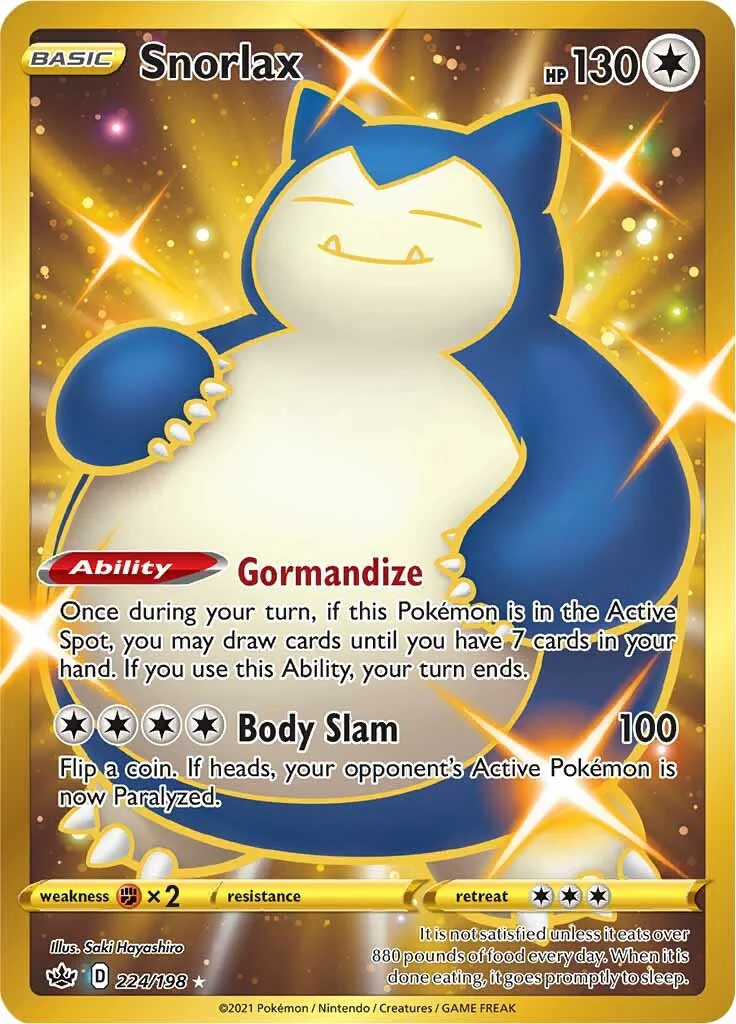 Chilling Reign - 224/198 - Snorlax (złota)