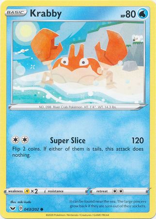 Sword & Shield - 043/202 - Krabby
