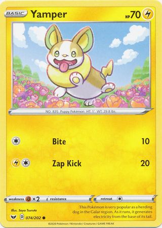 Sword & Shield - 074/202 - Yamper