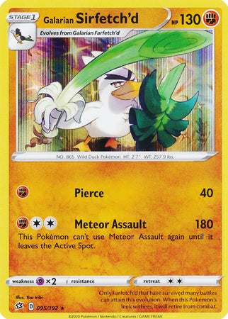 Rebel Clash - 095/192 - Galarian Sirfetch'd (Holo)