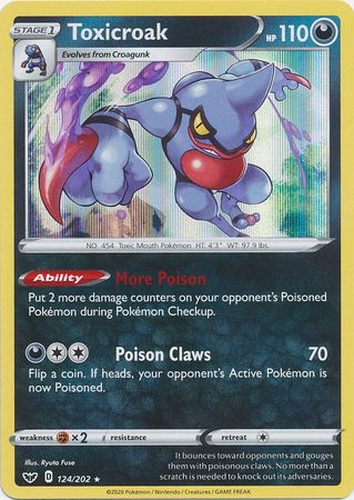 Sword & Shield - 124/202 - Toxicroak (Holo)