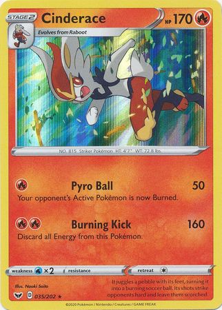 Sword & Shield - 035/202 - Cinderace (Holo)