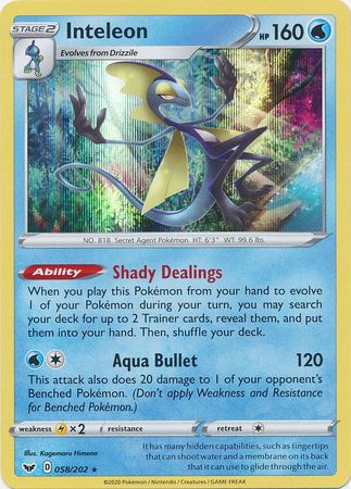 Sword & Shield - 058/202 - Inteleon (Holo)