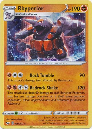 Sword & Shield - 099/202 - Rhyperior (Holo)