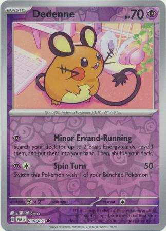 Karta Pokémon - Paldean Fates - 036/091 - Dedenne (Reverse Holo)