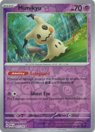 Karta Pokémon - Paldean Fates - 037/091 - Mimikyu (Reverse Holo)