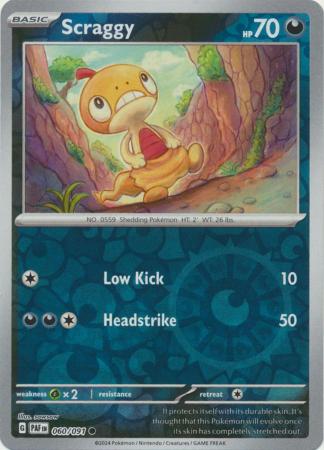 Karta Pokémon - Paldean Fates - 060/091 - Scraggy (Reverse Holo)