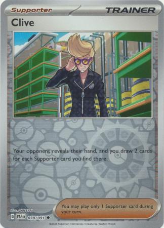 Karta Pokémon - Paldean Fates - 078/091 - Clive (Reverse Holo)