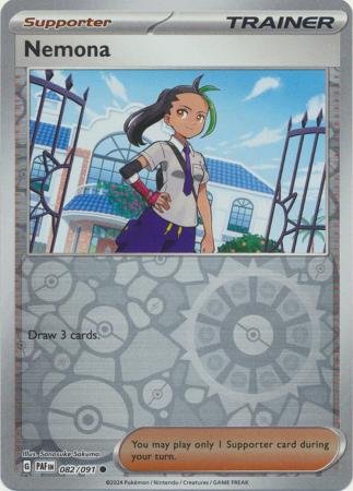 Karta Pokémon - Paldean Fates - 082/091 - Nemona (Reverse Holo)