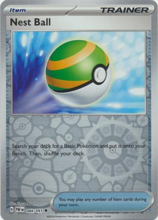 Karta Pokémon - Paldean Fates - 084/091 - Nest Ball (Reverse Holo)
