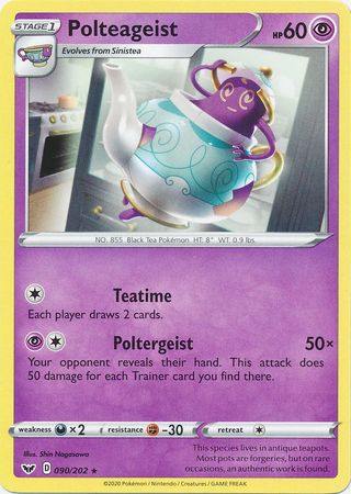 Sword & Shield - 090/202 - Polteageist