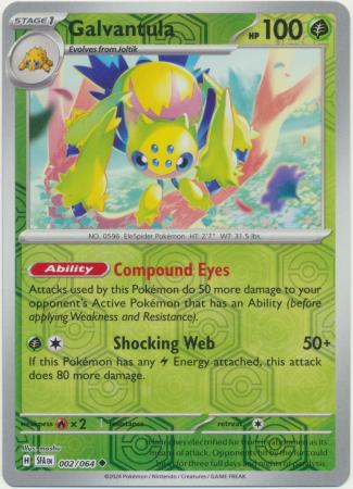 Karta Pokémon - Shrouded Fable - 002/064 - Galvantula (Reverse Holo)