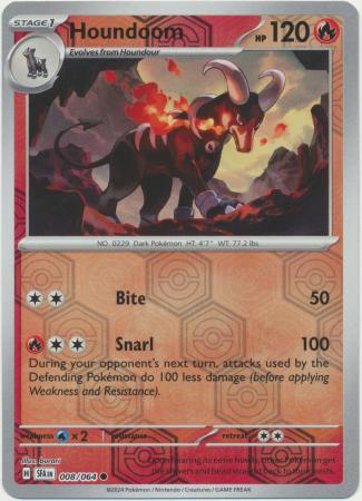 Karta Pokémon - Shrouded Fable - 008/064 - Houndoom (Reverse Holo)