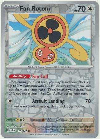 Stellar Crown - 118/142 - Fan Rotom (Reverse Holo)