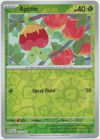 Stellar Crown - 012/142 - Applin (Reverse Holo)