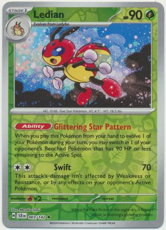 Stellar Crown - 003/142 - Ledian (Reverse Holo)