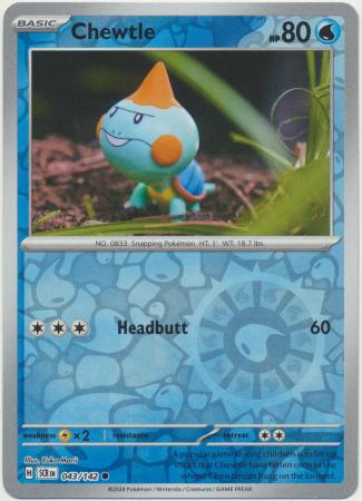 Stellar Crown - 043/142 - Chewtle (Reverse Holo)
