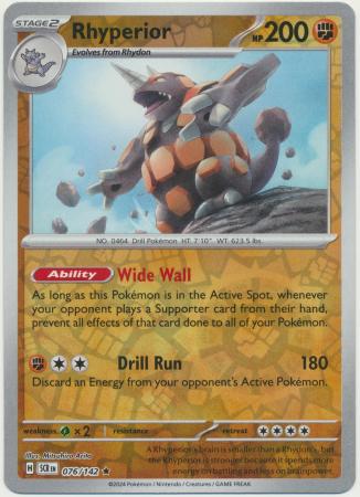 Stellar Crown - 076/142 - Rhyperior (Reverse Holo)
