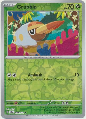 Stellar Crown - 009/142 - Grubbin (Reverse Holo)